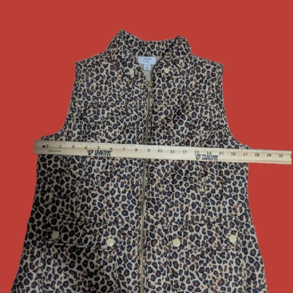 NWOT Crown Ivy Women's  vest/leopard/small(4) - Picture 5 of 13